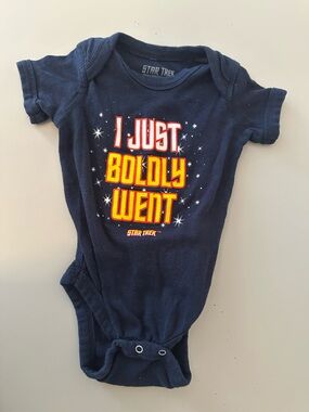 Star Trek Baby Onesie I Just Boldly Went 6 mo